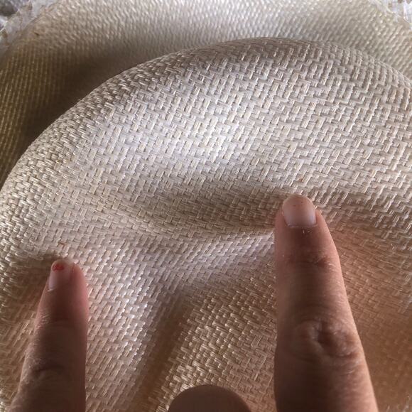 Vintage Straw Panama Hat with Flowers Union Made USA Cottagecore Garden - Picture 11 of 11